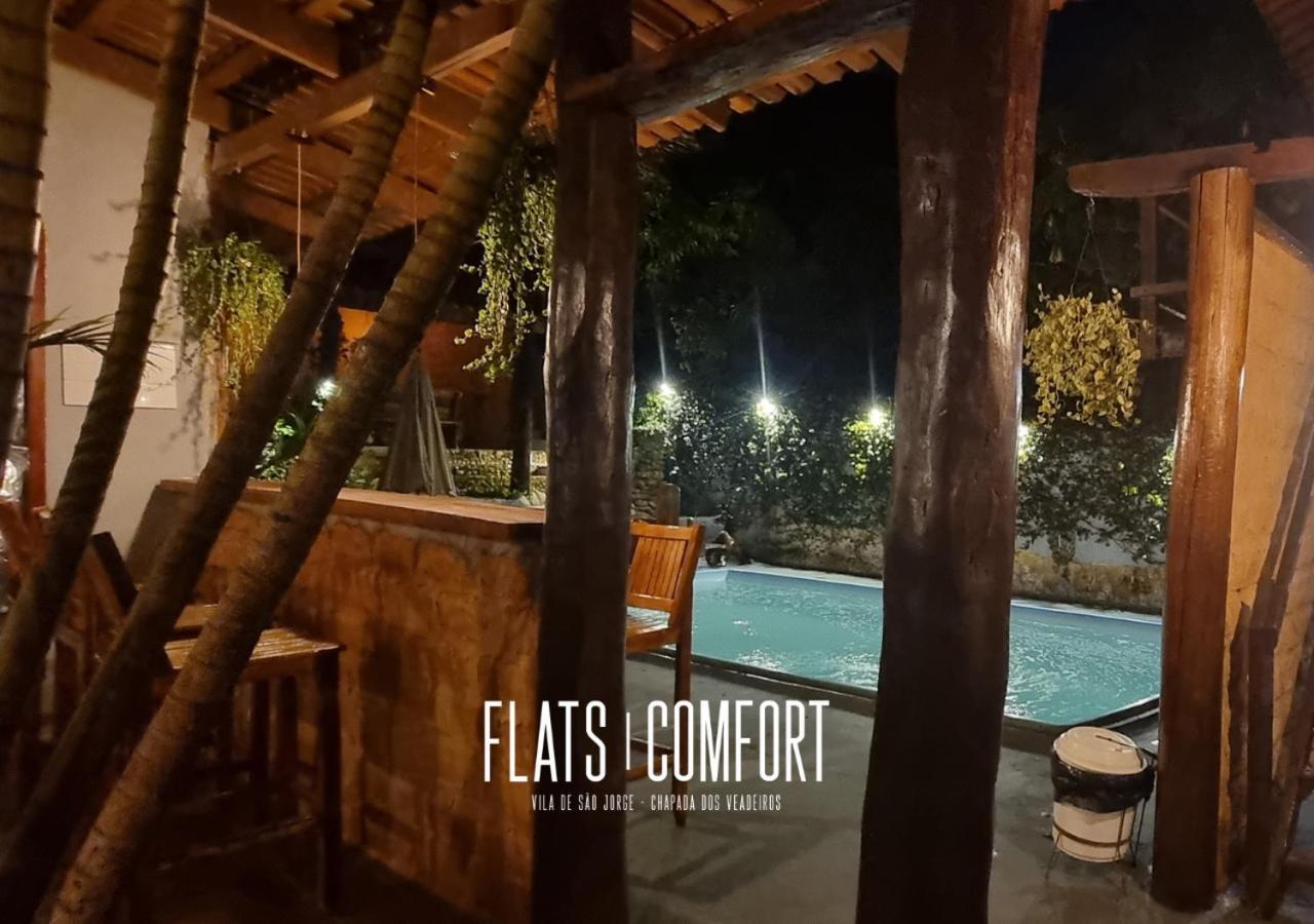 Hotel Novidade Flats Comfort Na Vila De Sao Jorge - Chapada Dos Veadeiros Exterior foto