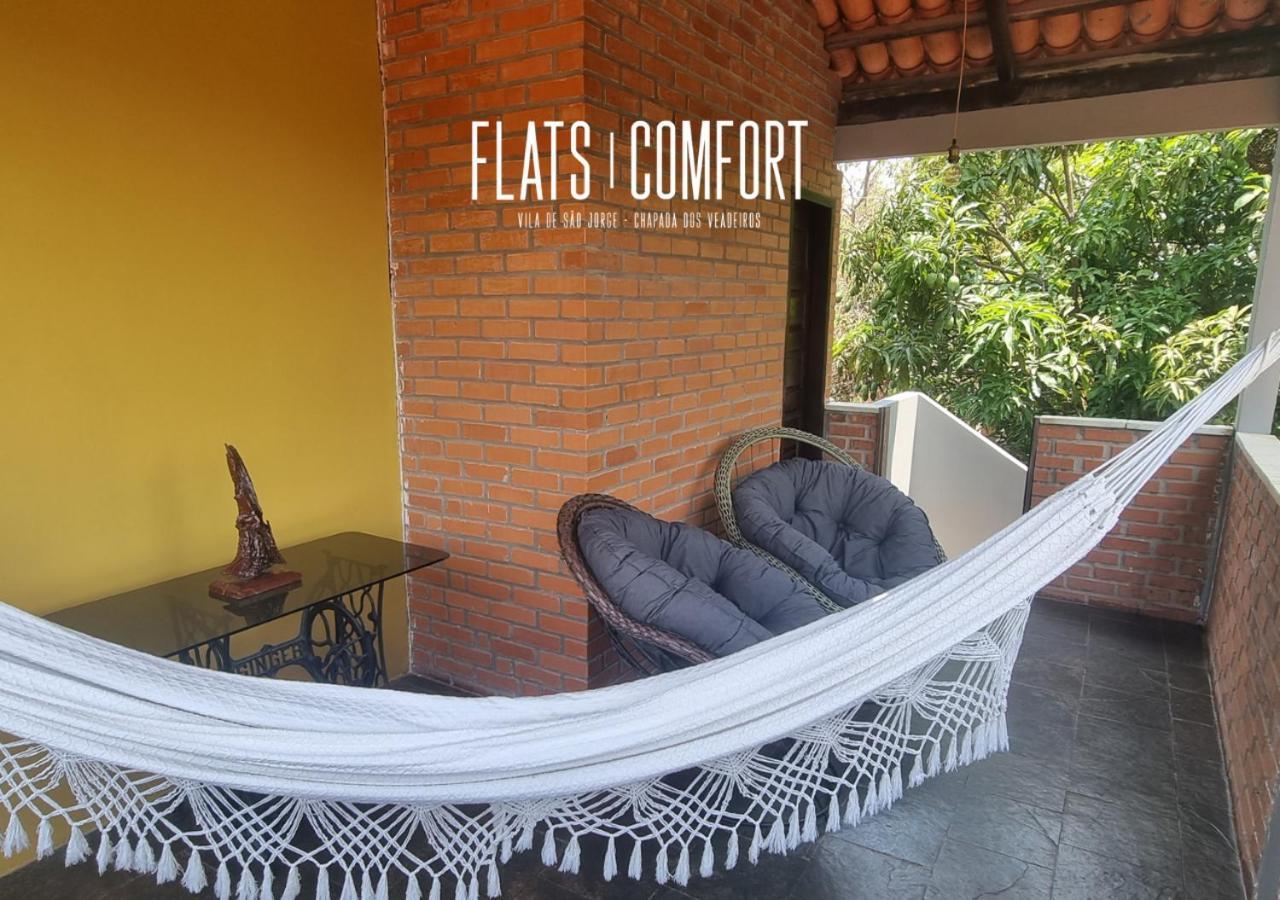 Hotel Novidade Flats Comfort Na Vila De Sao Jorge - Chapada Dos Veadeiros Exterior foto