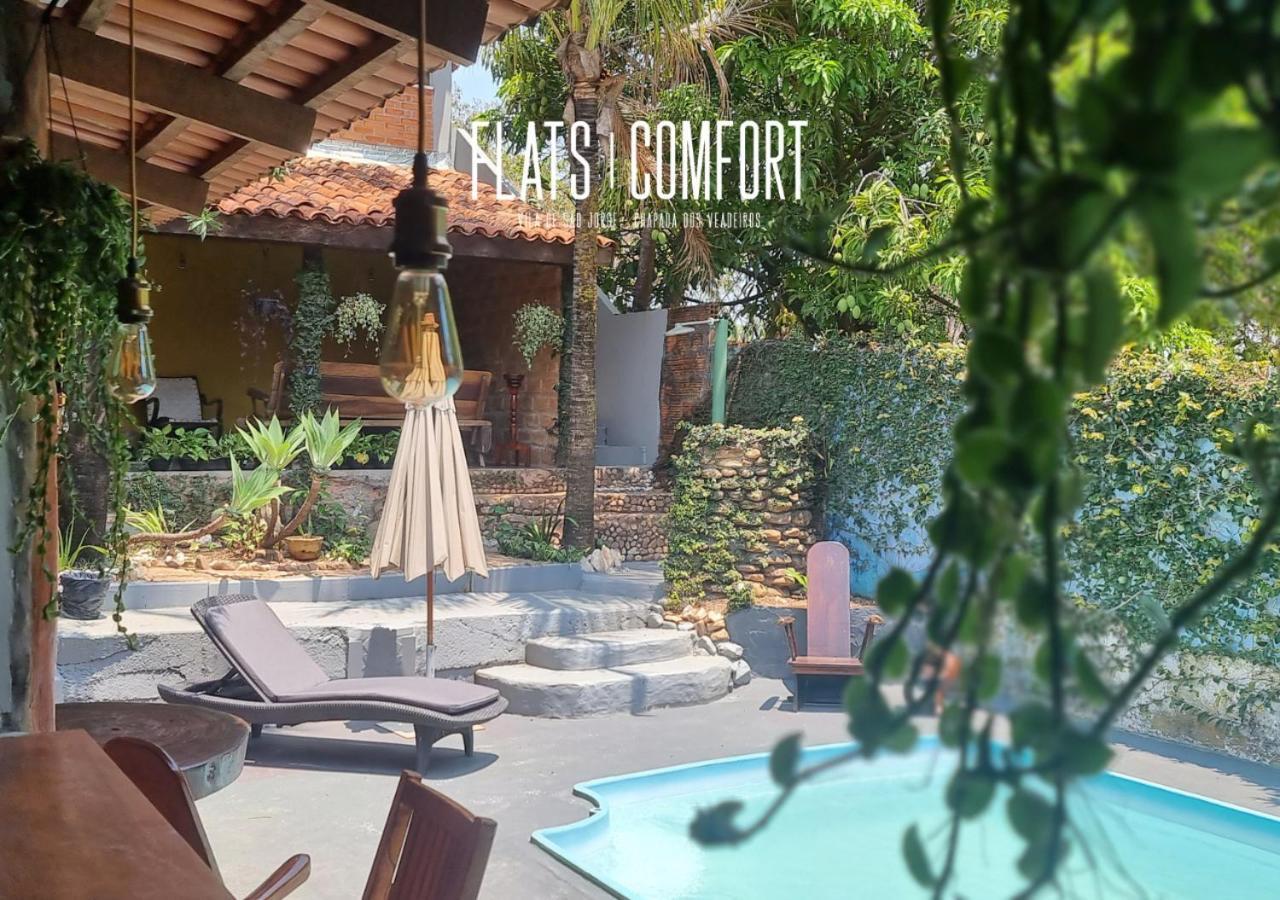 Hotel Novidade Flats Comfort Na Vila De Sao Jorge - Chapada Dos Veadeiros Exterior foto