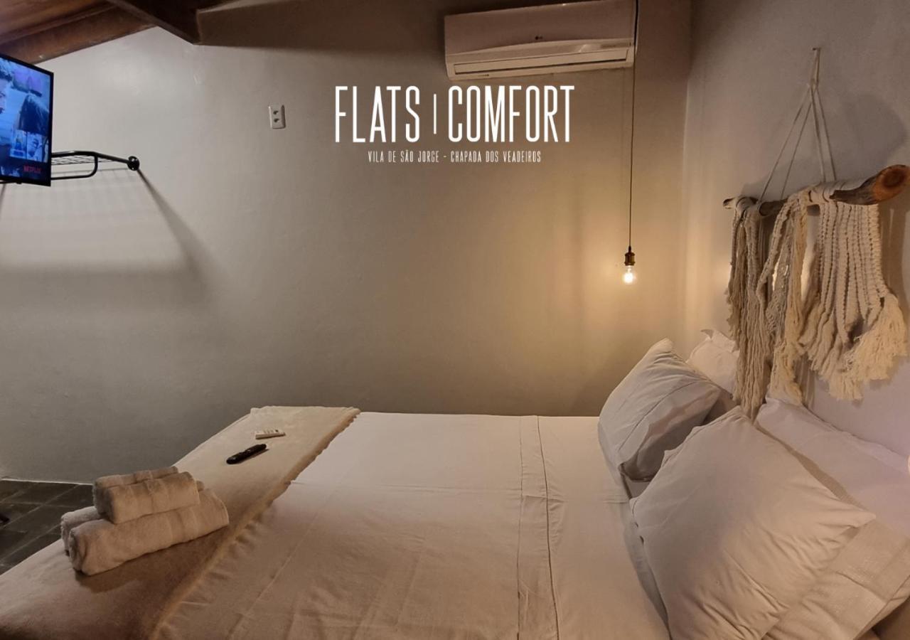Hotel Novidade Flats Comfort Na Vila De Sao Jorge - Chapada Dos Veadeiros Exterior foto