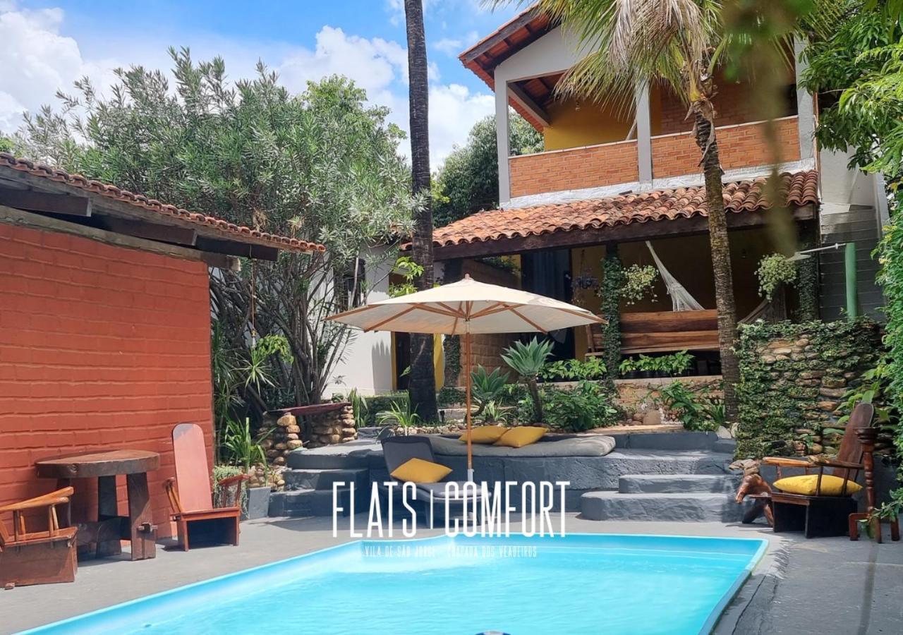 Hotel Novidade Flats Comfort Na Vila De Sao Jorge - Chapada Dos Veadeiros Exterior foto